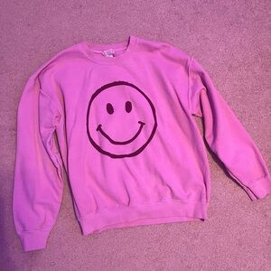 Altar'd State Pink Smiley Face Sweater